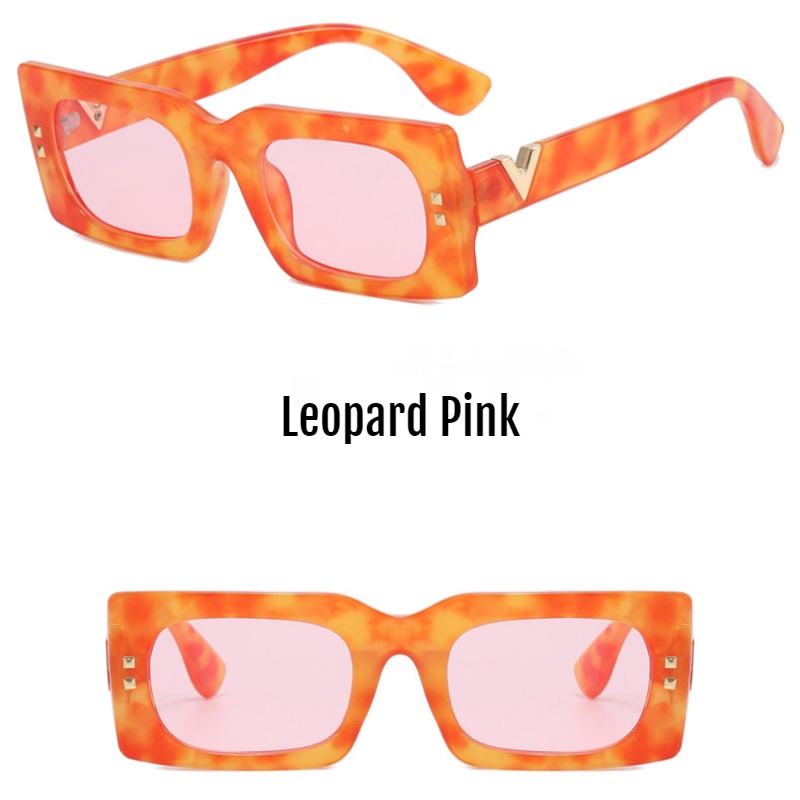 Kính Mát Gọng Vuông Chống Tia UV400 Phong Cách Âu Mỹ