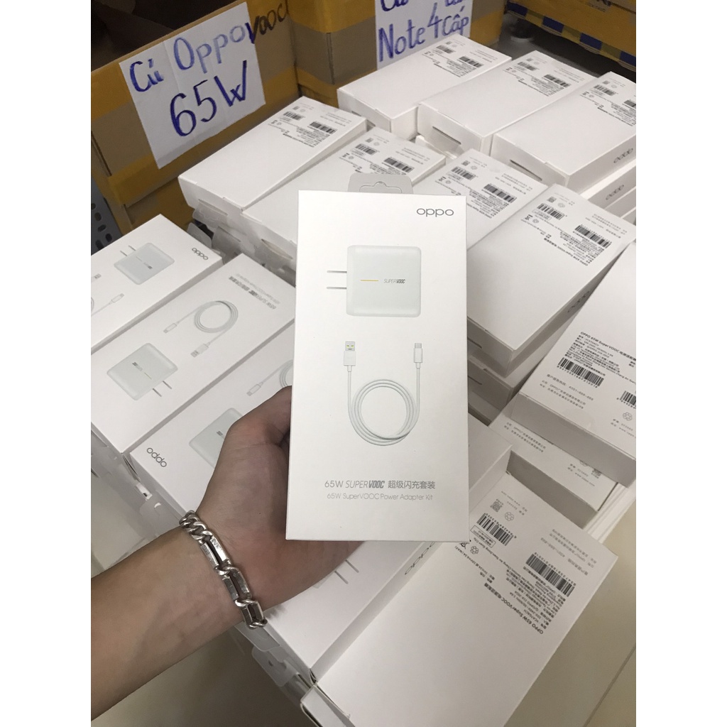 Bộ Sạc OPPO 65W Super Vooc Siêu Nhanh Chính Hãng Dùng Cho  Find X2 Pro, Realme, Reno Ace Và Các Dòng Đời Cao