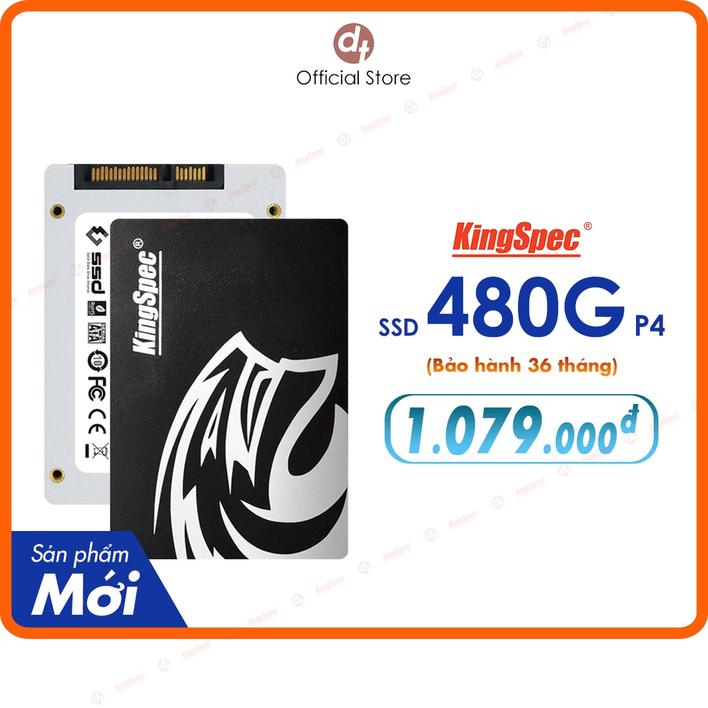 [Mã BMBAU300 giảm 10% đơn 499K] Ổ cứng SSD KingSpec 480GB SATA 2.5 | P4 480 Hàng Chính Hãng