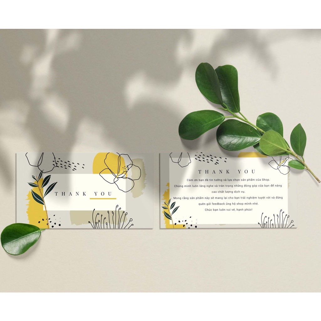 Card cảm ơn, Thank you card, Thiệp cảm ơn khách hàng cho các shop, mẫu vintage có sẵn