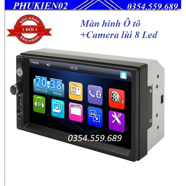 Bộ Màn Ô tô cảm ứng HD 1080 7 Inc 7010B Và Camera lùi