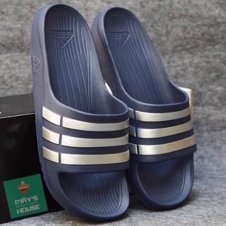 [☘️ADIDAS®☘️]- DÉP ĐÚC DURAMO SLIDES- Xanh đen S/Bạc