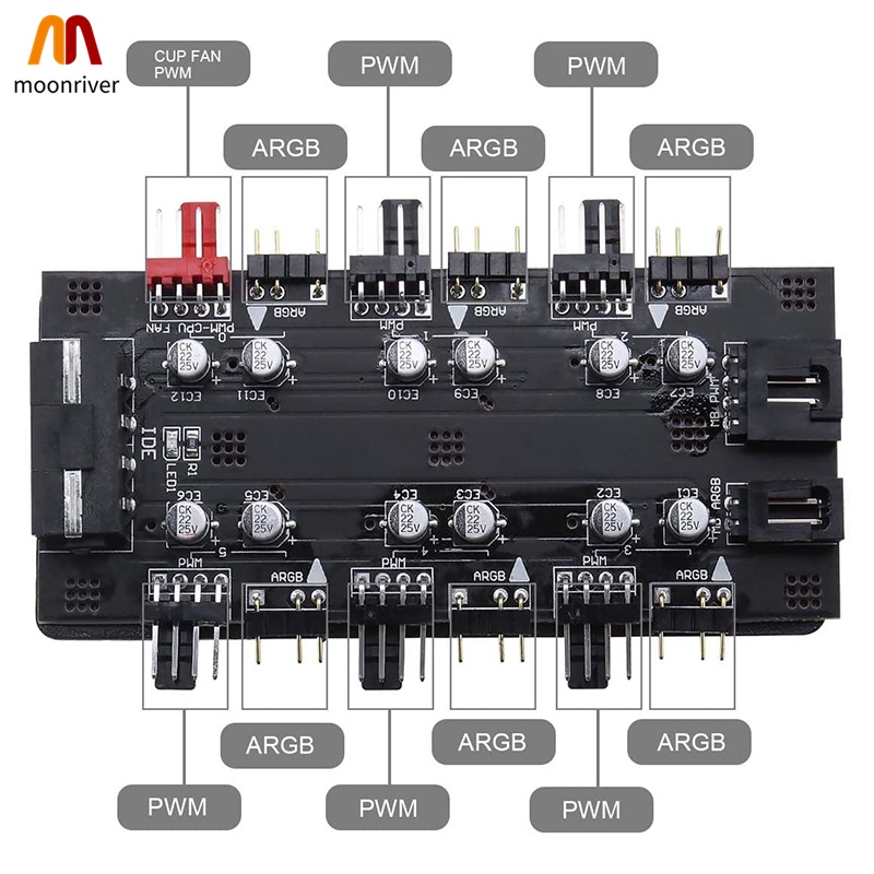 Quạt Tản Nhiệt Cpu 6 Chiều 2 Trong 1 12v 4pin Pwm & 5v 3pin Argb | BigBuy360 - bigbuy360.vn