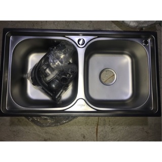 chậu rửa bát inox 2 hố giá rẻ