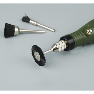 2 chổi nhựa vệ sinh chi tiết kim loại nhỏ kiểu dĩa/chụm/xòe dùng cho khoan mini cầm tay (DO095, DO131, DO132) - Luân Air