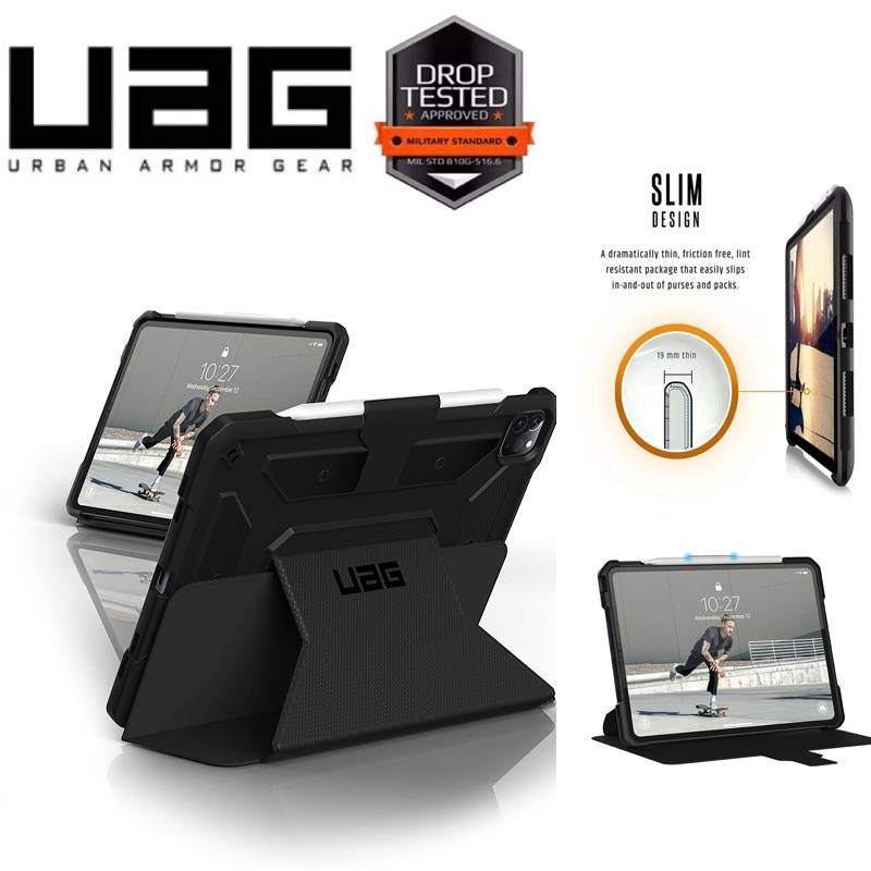 Uag Bao Da Máy Tính Bảng Nắp Gập Chống Rơi Cho iPad Pro air5 Inch 2018 iPad Air 2 Air 3 11 5 4 3 2 1 Mini 5 Ốp