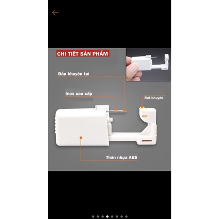 Bấm khuyên tai bi tròn vàng dùng một lần an toàn, tiệt trùng, tiện lợi, tự bấm tại nhà