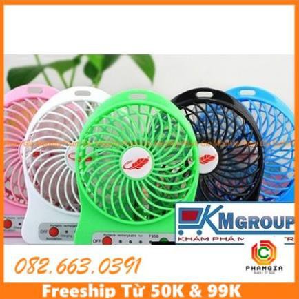 [Mã ELHA22 giảm 5% đơn 300K] Quạt sạc pin mini 3 tốc độ quạt, nhỏ gọn - bền - giá rẻ (tặng kèm sẵn pin)