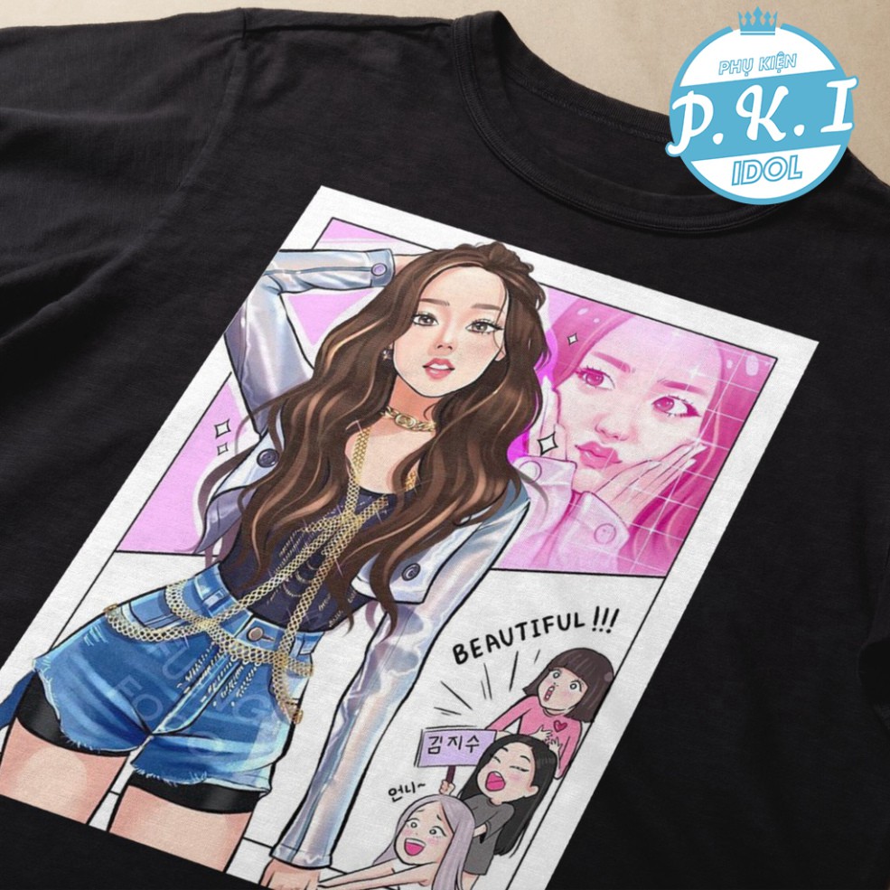 Áo Thun BLACKPINK Phong Cách Manhwa Hàn Quốc - QUÀ TẶNG K-POP