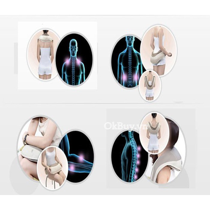 Đai massage vai lưng cổ gáy Neck Shoulder Massager W-808