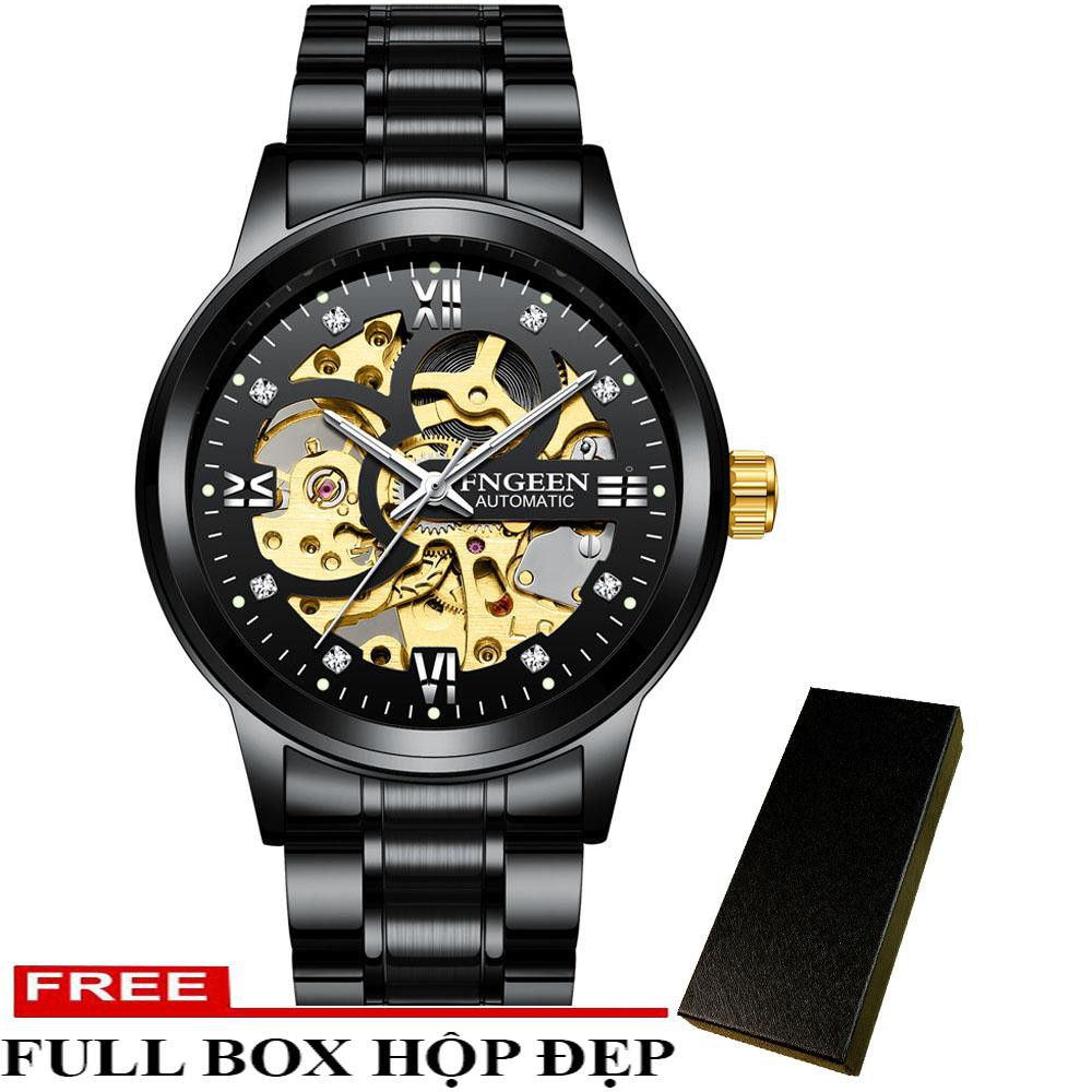 Đồng Hồ Nam Automatic FNGEEN Kim Dạ Quang Dây Thép Không Gỉ Cao Cấp ĐẲNG CẤP DOANH NHÂN + Tặng Hộp