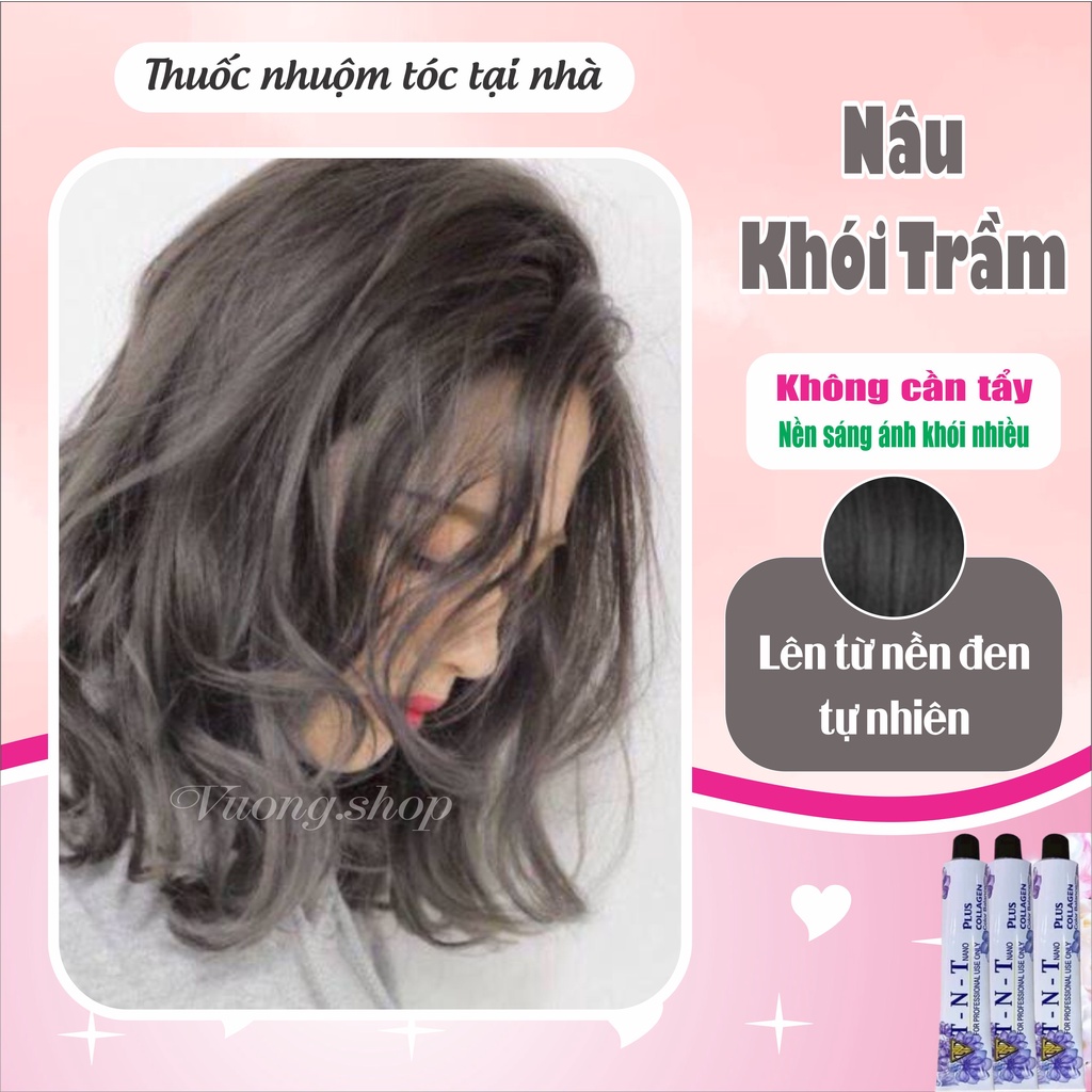 Thuốc Nhuộm Tóc Màu NÂU KHÓI TRẦM Không Tẩy, Nhuộm tại nhà | Vuong.hair