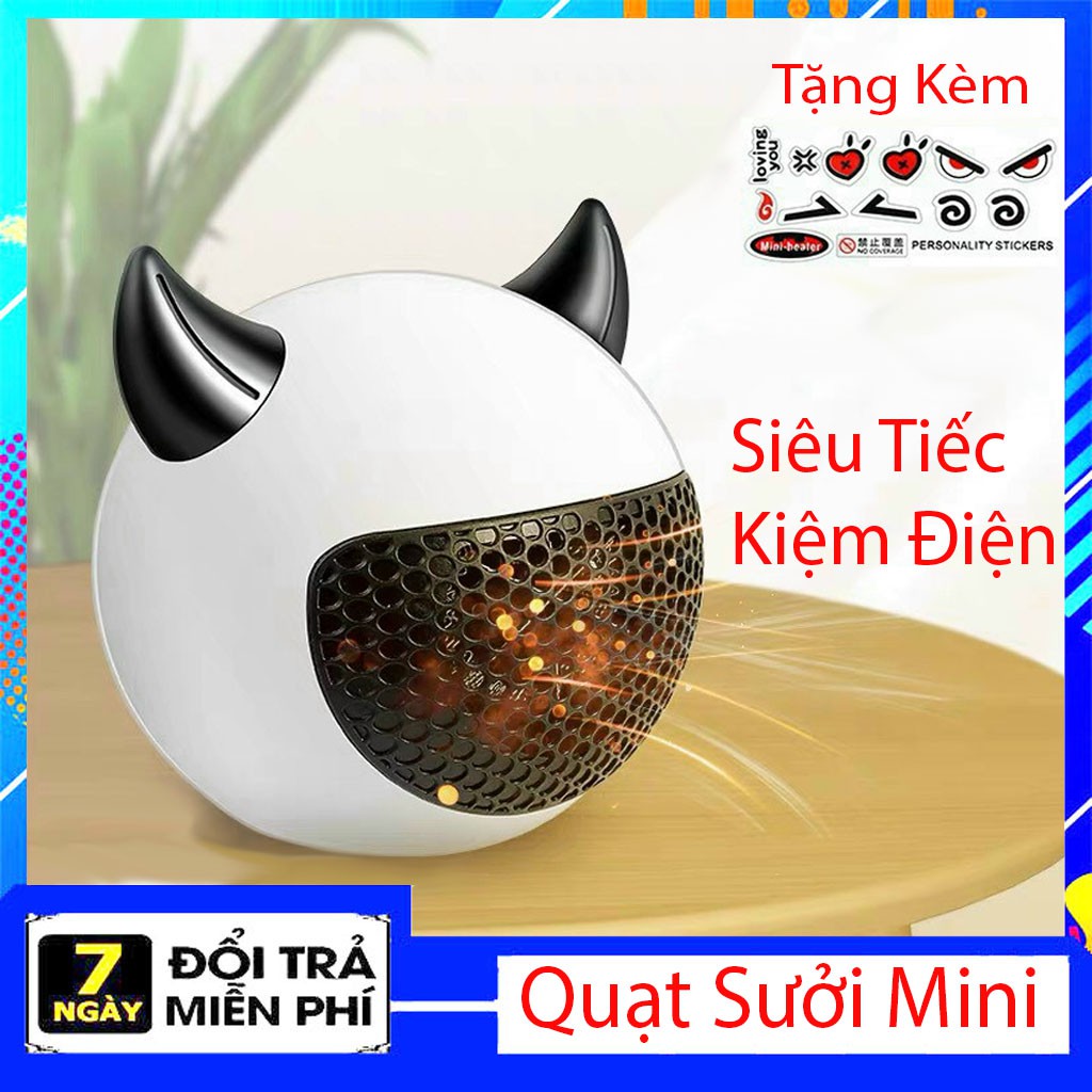 Quạt Sưởi Máy Sưởi Ấm Mini Cute Siêu Tiếc Kiệm Điện dùng trong gia đình, bàn làm việc, phòng ngủ, nhà ăn... - wonter