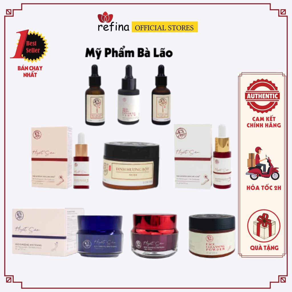 Bộ Sản Phẩm Bà Lão đầy đủ các Sản phẩm /serum mụn cao cấp, hỏa tốc/ huyết sâm/bột đinh hương