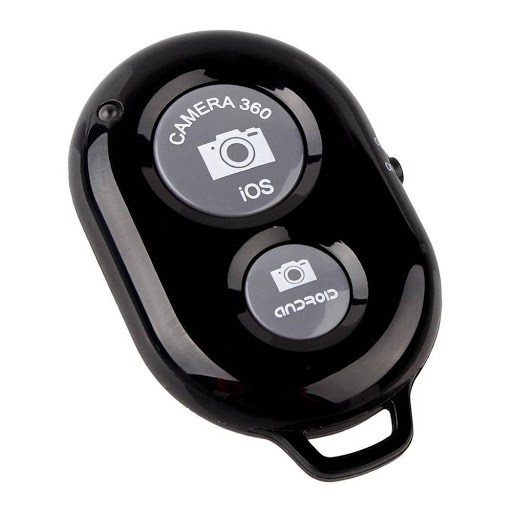 Remote chụp hình Nút bấm điều khiển chụp ảnh từ xa cho điện thoại Bluetooth Shutter (Màu Đen)