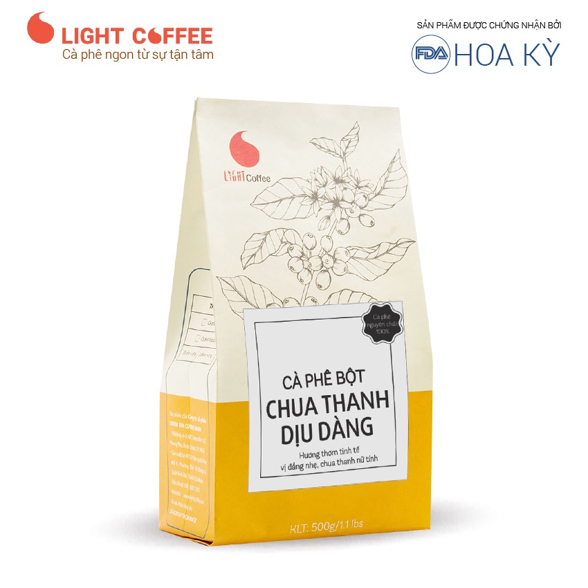 Cà phê nguyên chất 100% - Chua thanh dịu dàng - Light Coffee 500gr