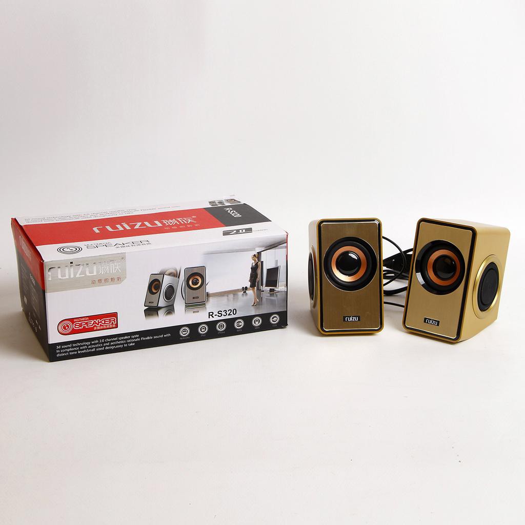 [Mã ELFLASH1 hoàn 10K xu đơn 20K] Loa Vi Tính 2.0 RUIZU RS-320 | BigBuy360 - bigbuy360.vn