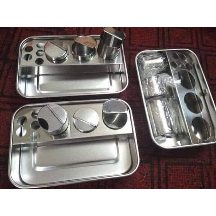 Bộ khay y tế 3 ống và 4 ống ( khay inox 304 )