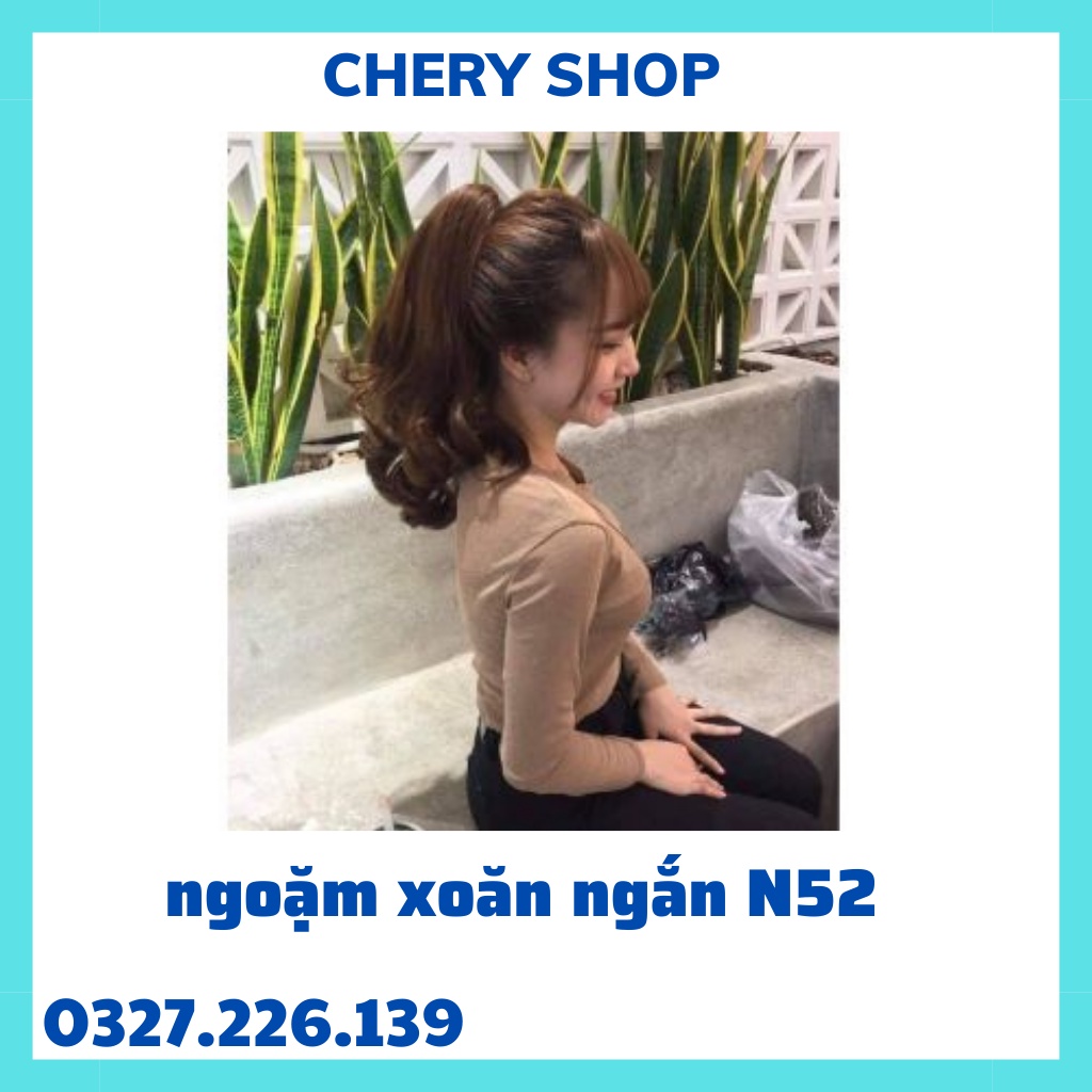 Tóc giả ngoặm xoăn ngắn ❤️ FREESHIP ❤️ ngoặm xoăn ngắn 35cm kèm ảnh thật