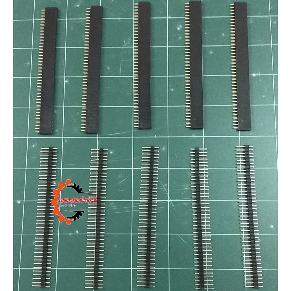 Set 10 thanh Hàng rào Jumper đơn đực, cái 2.54mm 1x40 pin