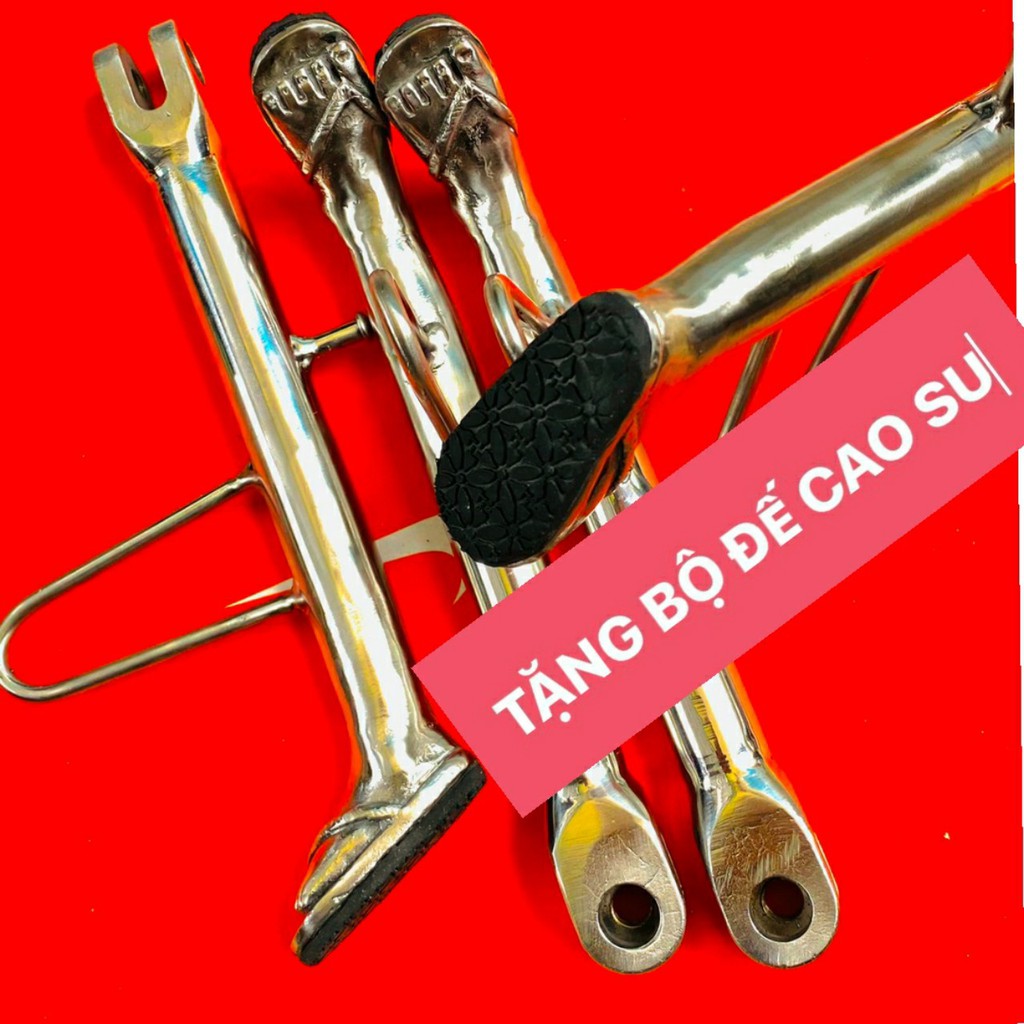 Chân chống xe máy hình bàn chân inox đặc xe DREAM, WAVE, SIRIUS, FUTURE siêu cứng chống rỉ sét