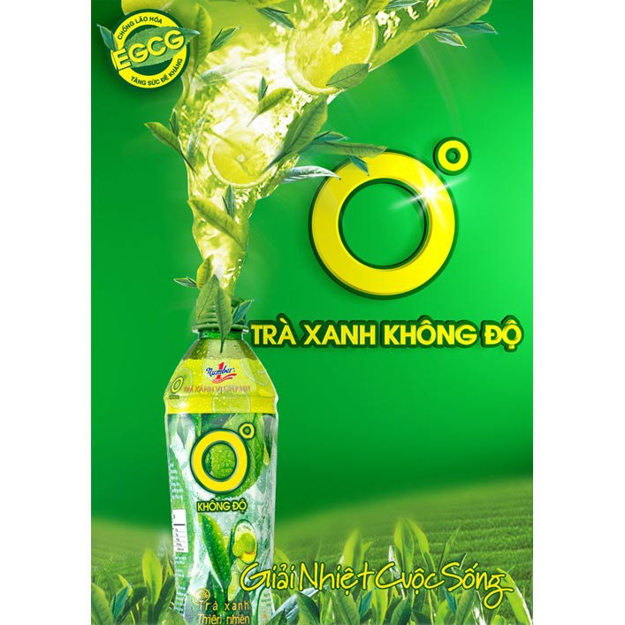 Lốc 6 Chai Trà Xanh Không Độ 455ml