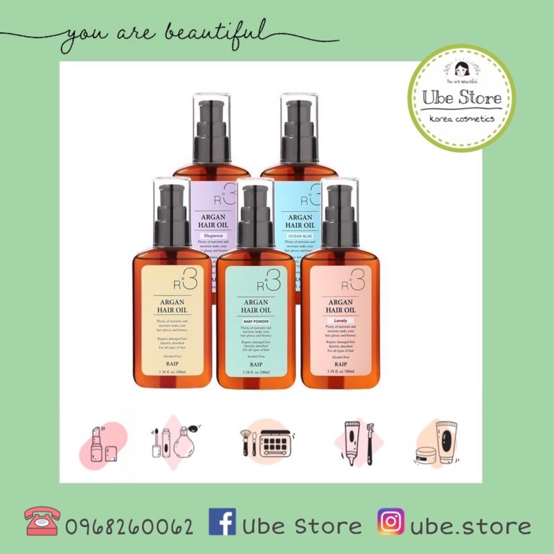 TINH DẦU DƯỠNG TÓC RAIP R3 ARGAN HAIR OIL 100ML | BigBuy360 - bigbuy360.vn