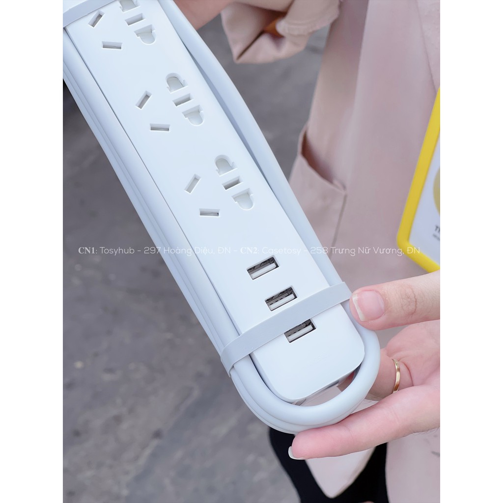 Ổ Điện Thông Minh⚡️ 𝐅𝐑𝐄𝐄 𝐒𝐇𝐈𝐏 ⚡️Xiaomi Power Strip - Ổ Cắm Thông Minh Xiaomi 3 Cổng USB