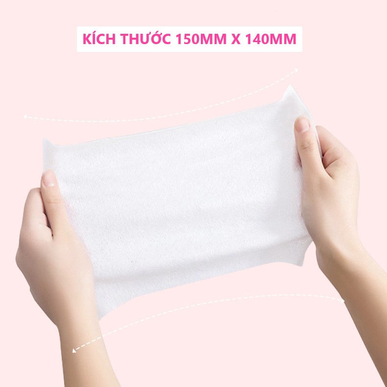 Khăn Ướt Mini KAWAQI Hạc Hồng Baby Wipes Tiện Lợi 1 Gói 8 Miếng