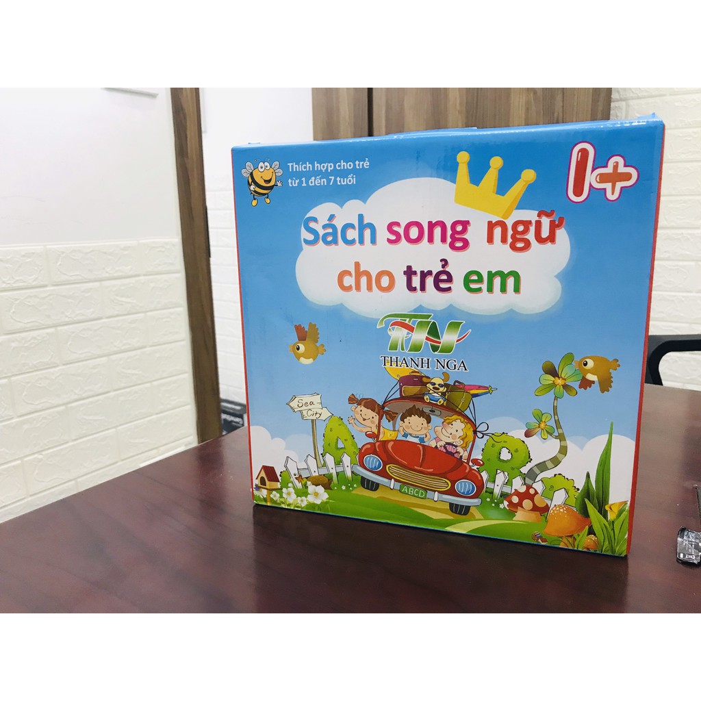 (Tặng dao tỉa mày Ailin cho mẹ) Sách song ngữ Anh Việt cho bé - Sách nói điện tử song ngữ