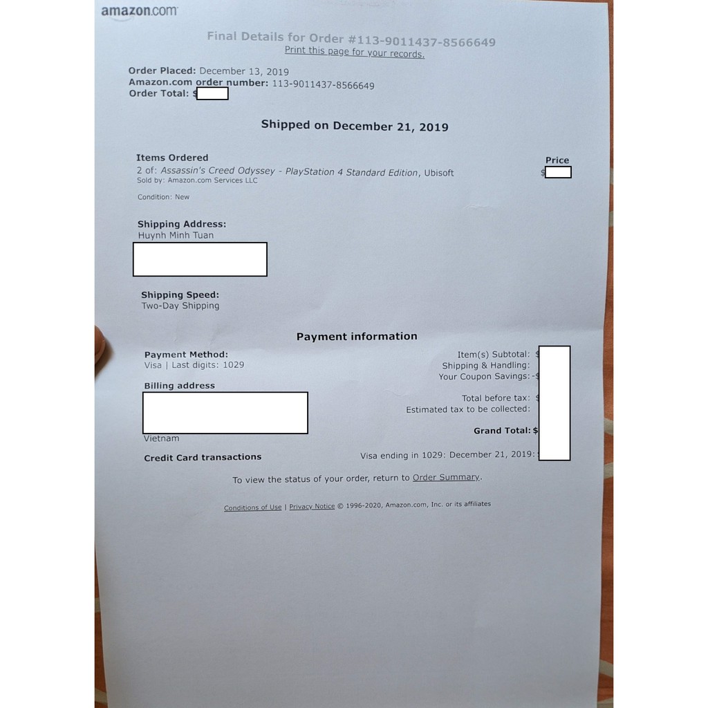 Trò chơi Assassin's Creed Odyssey - PlayStation 4