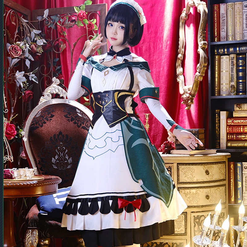 Genshin Impact Katheryne Cosplay Wig Halloween Carnival Party Props Comic Con girl gift