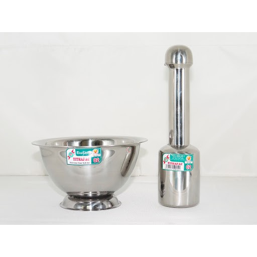 [SIÊU SALE] Bộ Cối Chày làm bằng inox 304 đường kính 17cm dùng để giã thức ăn, giã cua chống nấm mốc | BigBuy360 - bigbuy360.vn