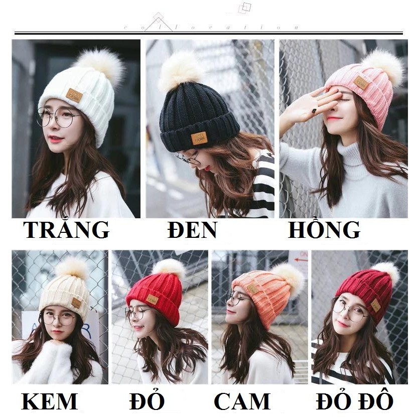 MŨ LEN NÓN LEN CỤC BÔNG CHẤT DÀY ĐẸP