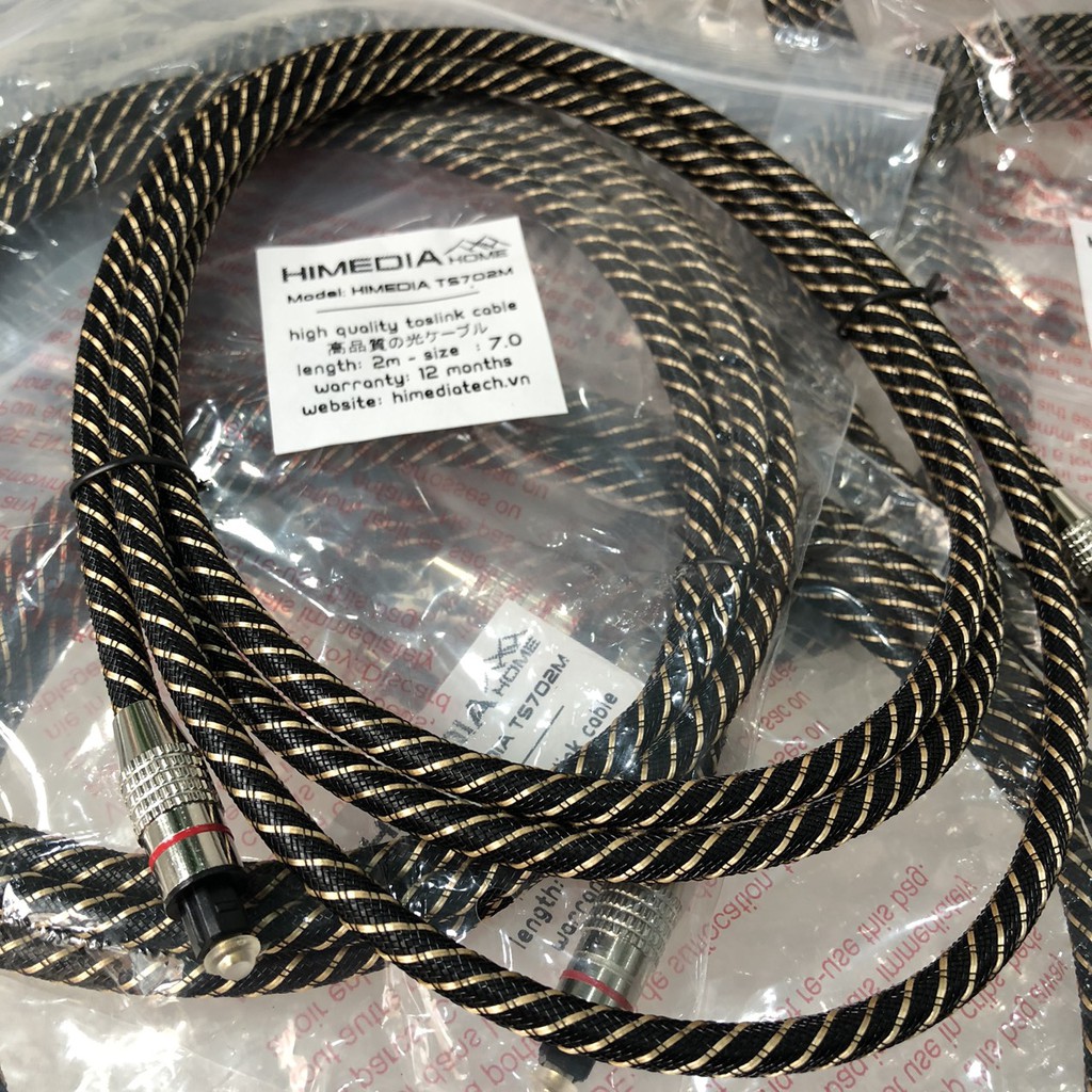 Dây Audio Quang 7.0  Bọc Sợi Đầu Kim Loại