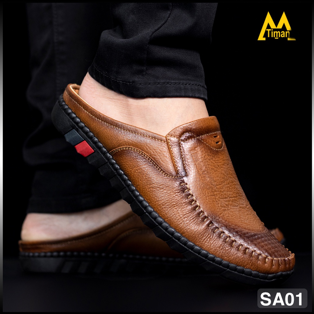 Giày bít mũi nam TIMAN SA01 êm chân thời trang nam tính bảo hành 5 năm | BigBuy360 - bigbuy360.vn