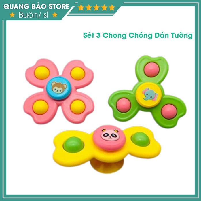 Set 3 Con Quay Chóng Chóng Dính Tường Cho Bé Vui Chơi Cả Ngày