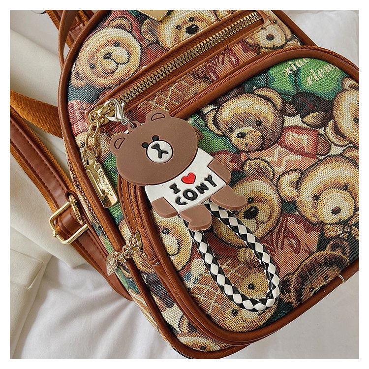 Ba Lô In Hình Gấu Thời Trang Dành Cho Nữ