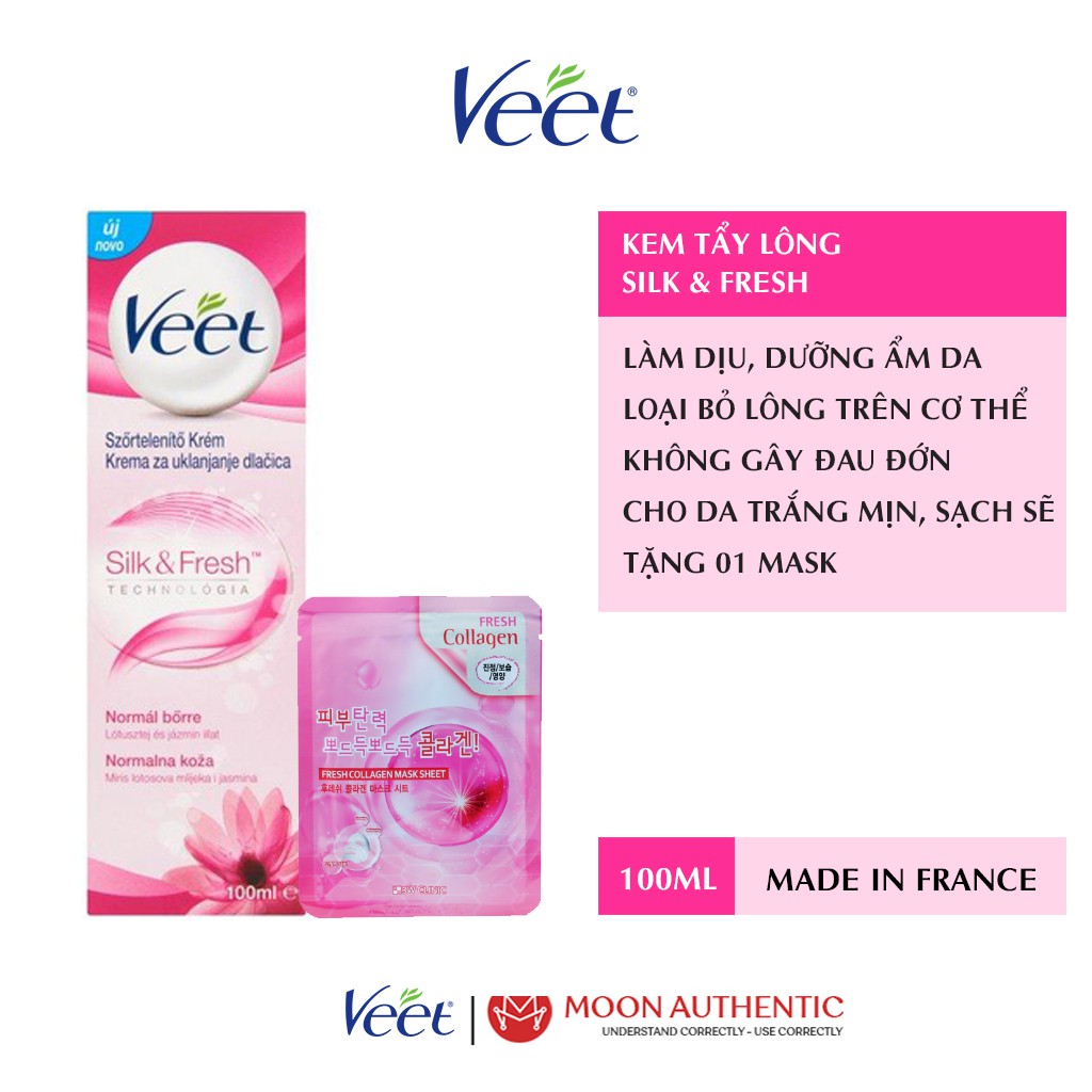 Kem tẩy lông Veet cho da thường - Chính hãng + Tặng 01 mặt nạ dưỡng da