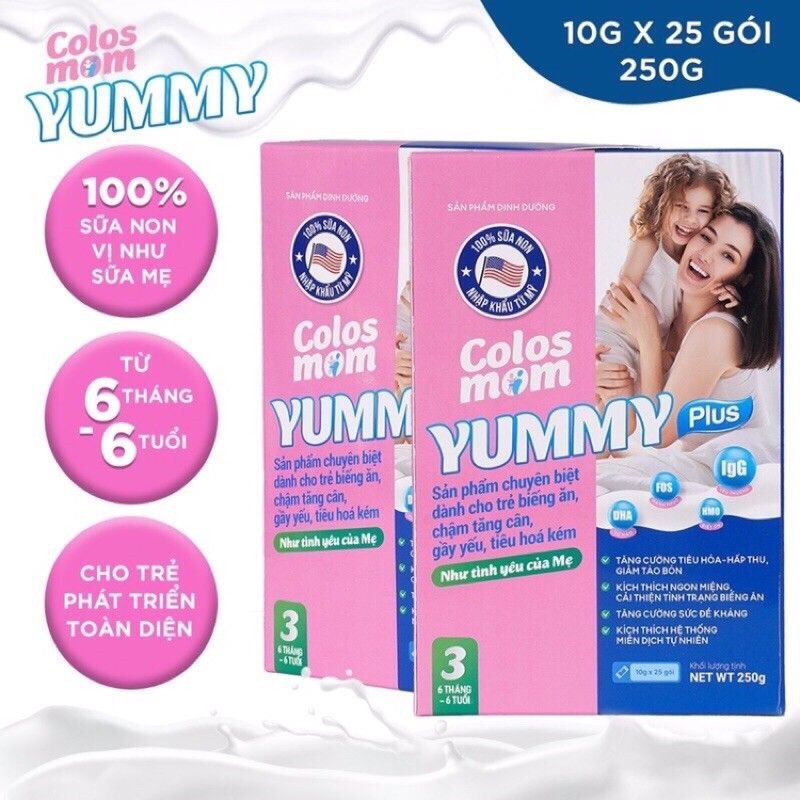 Sữa Non Colosmom Yummy Pro 2 -3 (Hộp 25 gói x 5g)