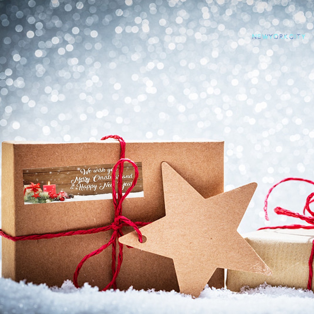 Set 120 Nhãn Dán Tự Dính Nhiều Họa Tiết Màu Sắc Tươi Sáng Trang Trí Giáng Sinh