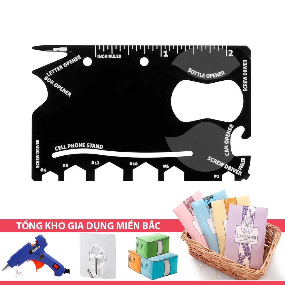 [Tổng Kho Sỉ] Miếng Thép Kĩ Thuật Kiểu Ninja 18 Chức Năng (Đen/Bạc)