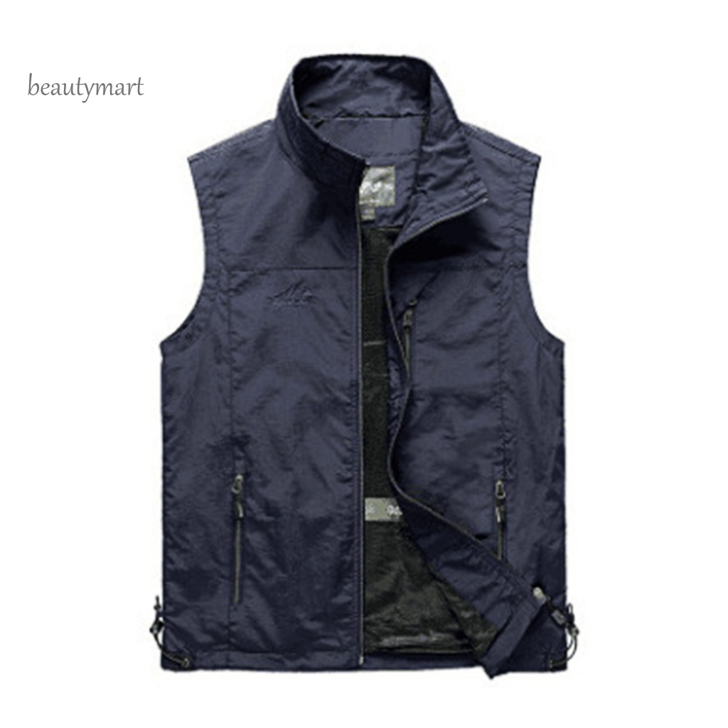 Áo Khoác Sát Nách Siêu Nhẹ Có Khóa Kéo Thấm Hút Mồ Hôi Đa Năng Tiện Dụng Cho Hoạt Động Ngoài Trời