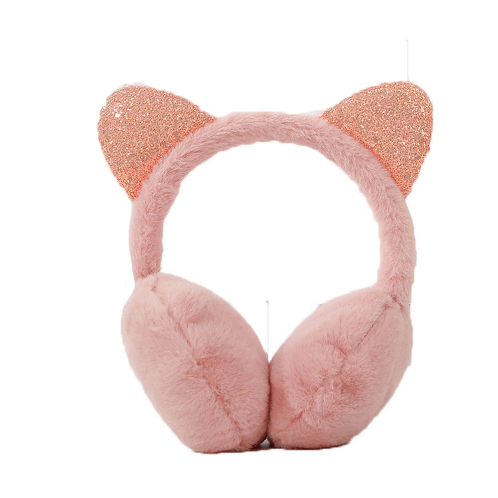 Tay nghe chụp tay làm bằng vải nhung cotton đính kim sa lấp lánh mềm mại dành cho nữ