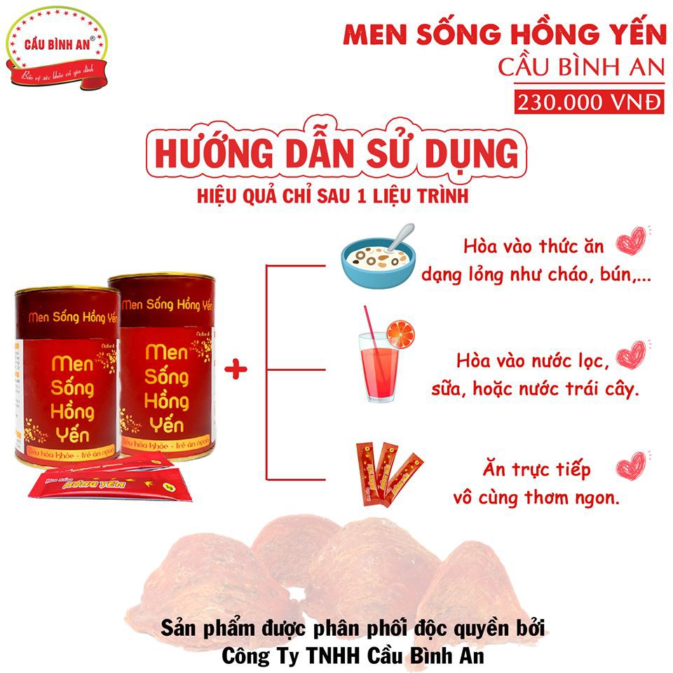 Men sống Hồng Yến Cầu Bình An