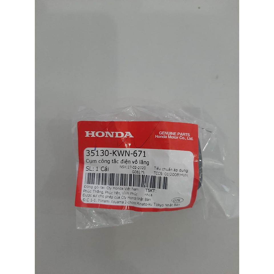 Nút công tắc màu đỏ idling stop SH 300i CHÍNH HÃNG HONDA cho xe 125.150 -ABL 125 -lead -vairo vision. WINNER