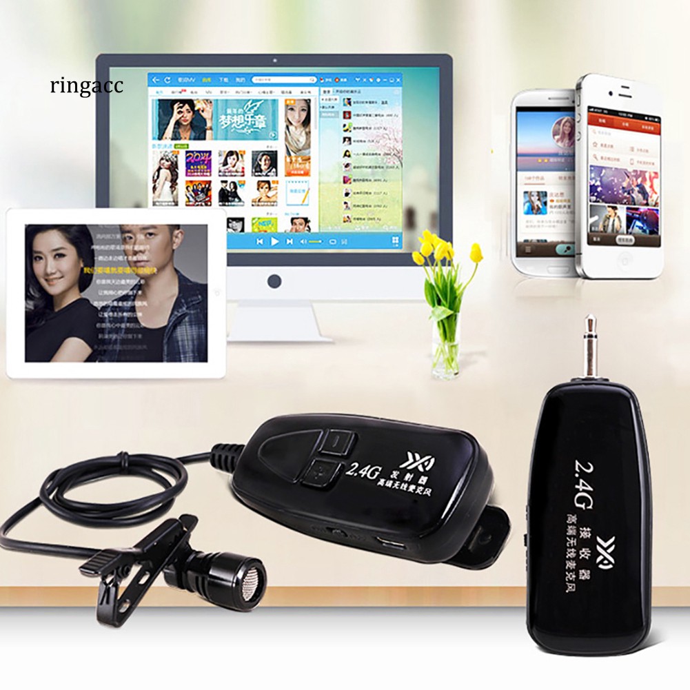 Micro Cài Áo Không Dây 2.4g Có Kẹp Kim Loại