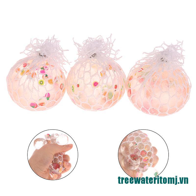 【new】6cm Anti-Stress Ball Fruit Slice Grape Squeeze Ball Kids Adult Relief Stress Toy