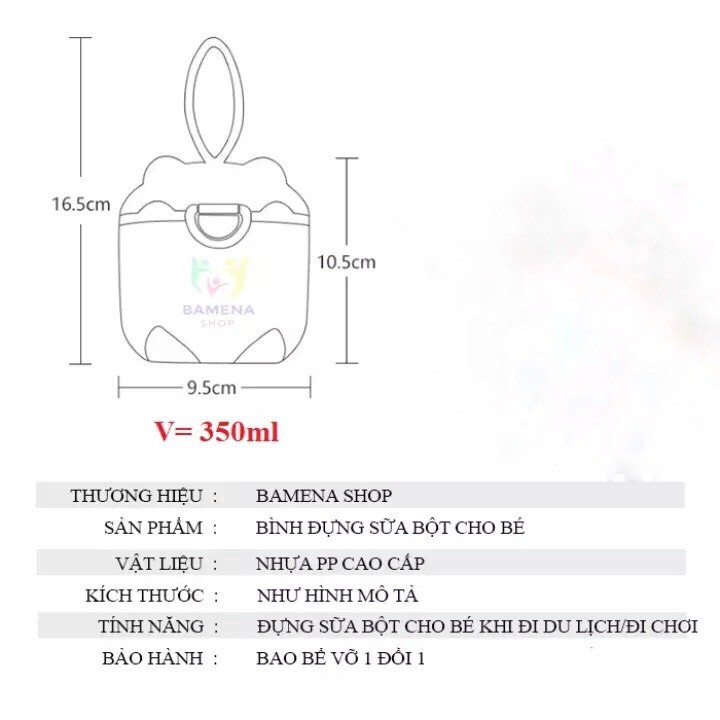 Hộp đựng sữa bột cho bé