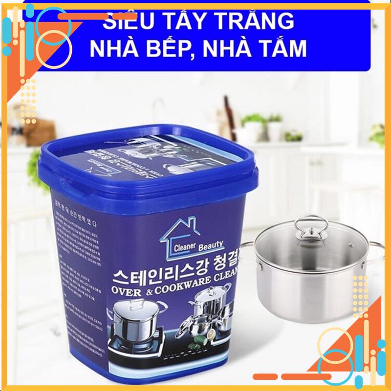 Bột cọ xoong nồi, tẩy vết ố mảng bám cleaner beauty 500g, Kem tẩy ố xoong nồi vệ sinh nhà bếp đa năng MSP35871